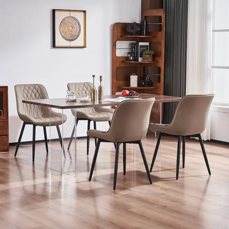 Lot de 2 chaises de salle à manger modernes rembourrées