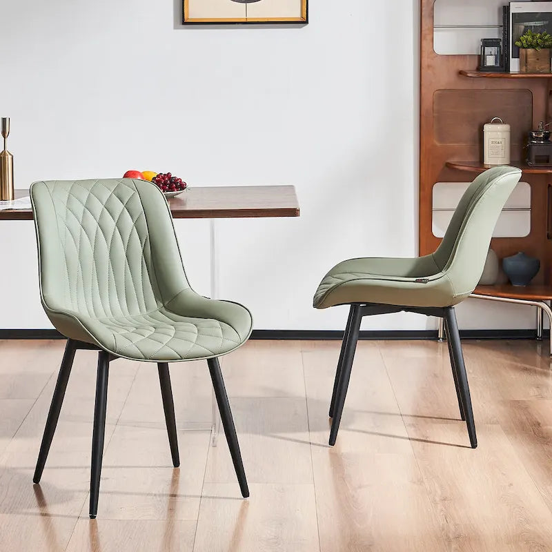 Lot de 2 chaises de salle à manger modernes rembourrées