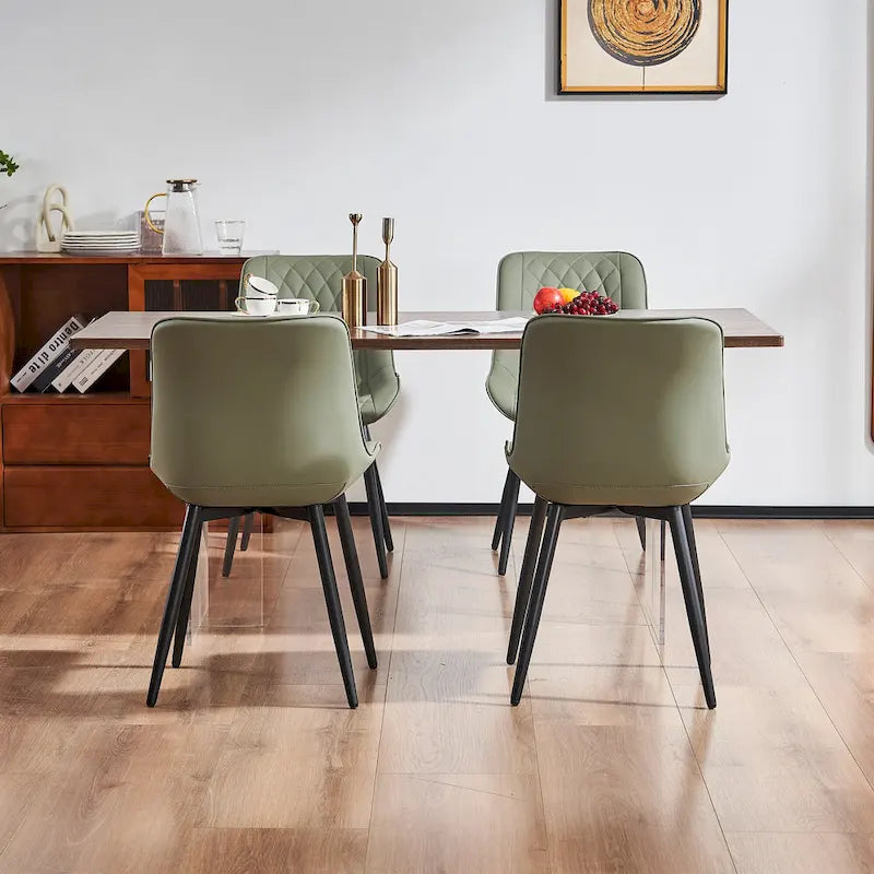 Lot de 2 chaises de salle à manger modernes rembourrées