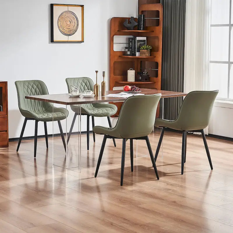 Lot de 2 chaises de salle à manger modernes rembourrées