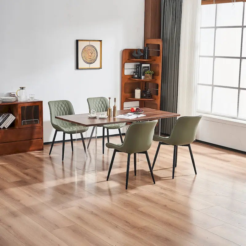 Lot de 2 chaises de salle à manger modernes rembourrées