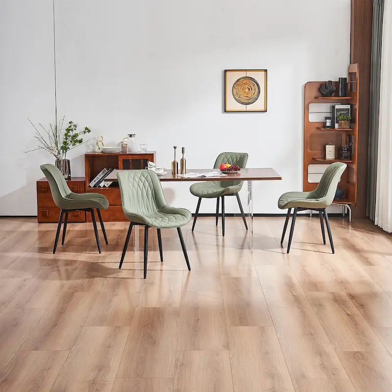 Lot de 2 chaises de salle à manger modernes rembourrées