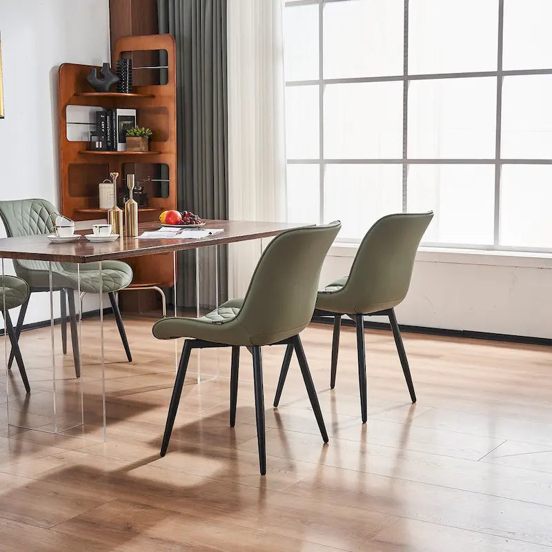 Lot de 2 chaises de salle à manger modernes rembourrées