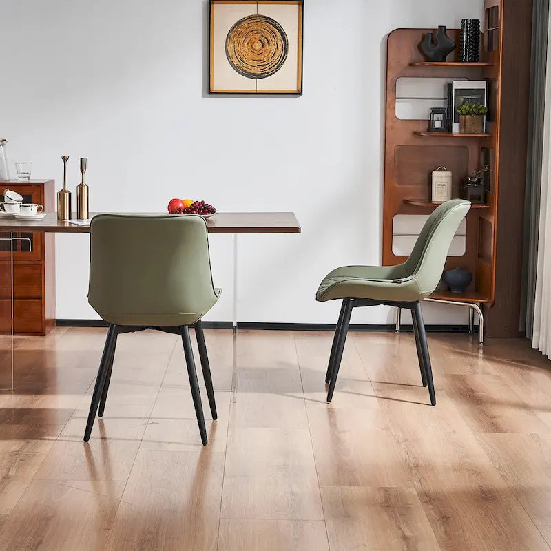 Lot de 2 chaises de salle à manger modernes rembourrées
