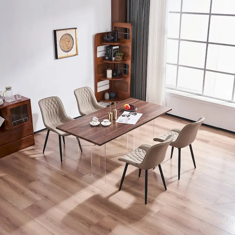 Lot de 2 chaises de salle à manger modernes rembourrées