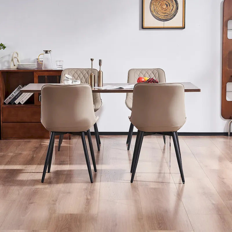 Lot de 2 chaises de salle à manger modernes rembourrées