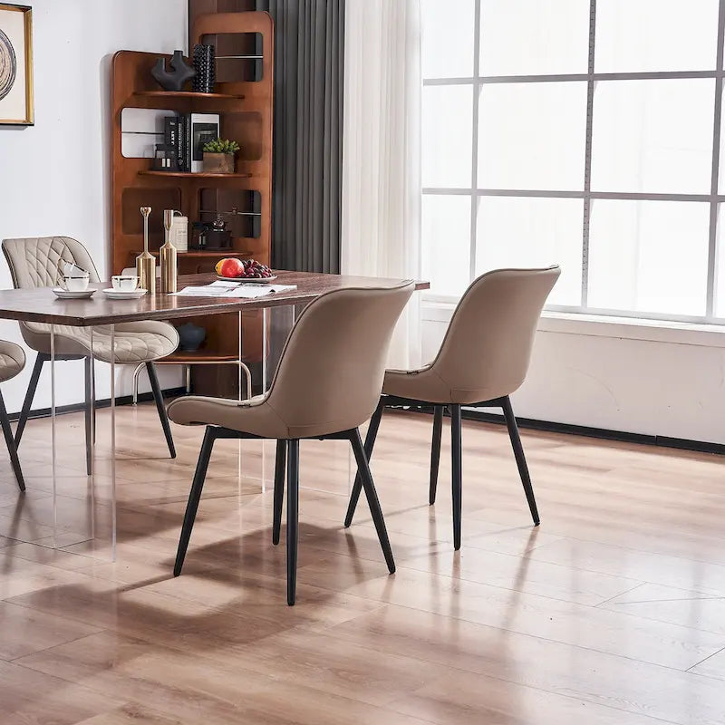 Lot de 2 chaises de salle à manger modernes rembourrées