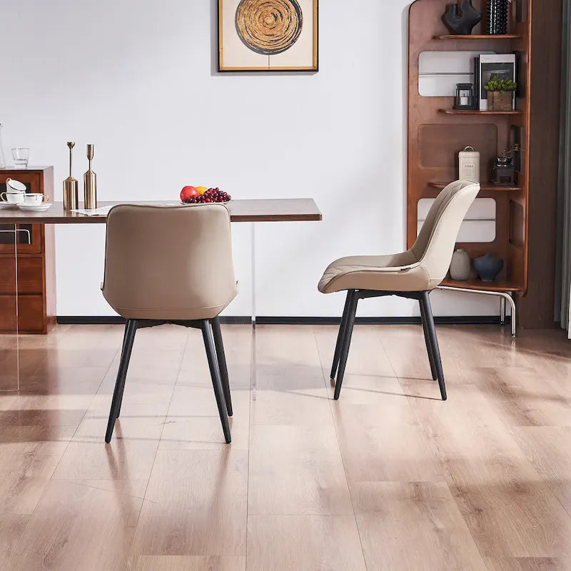 Lot de 2 chaises de salle à manger modernes rembourrées
