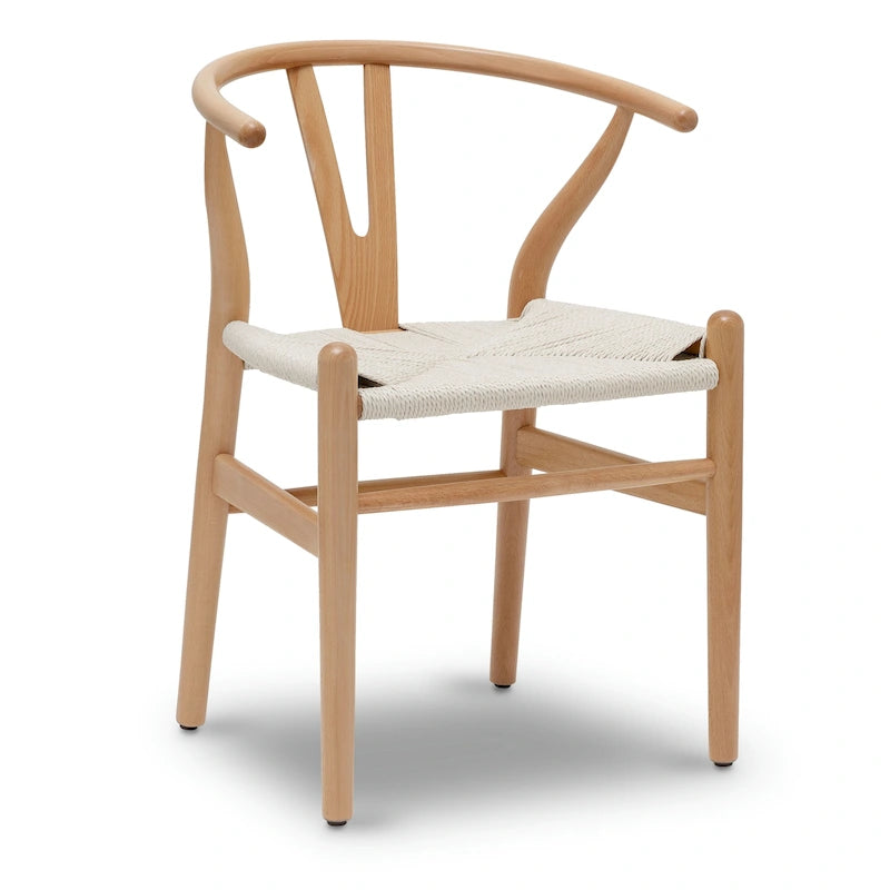 Poly & Bark Weave Chair - Bois massif avec assise tissée