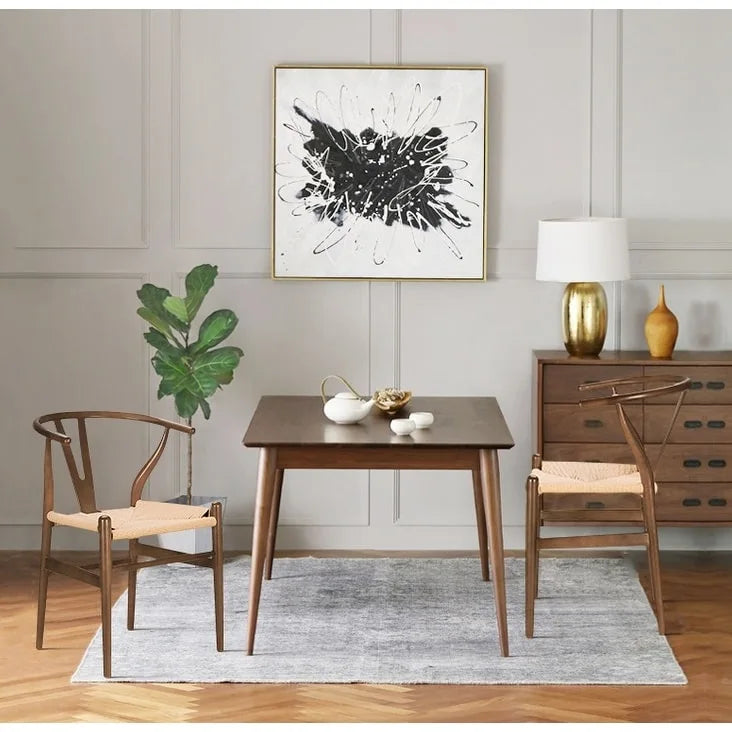 Poly & Bark Weave Chair - Bois massif avec assise tissée