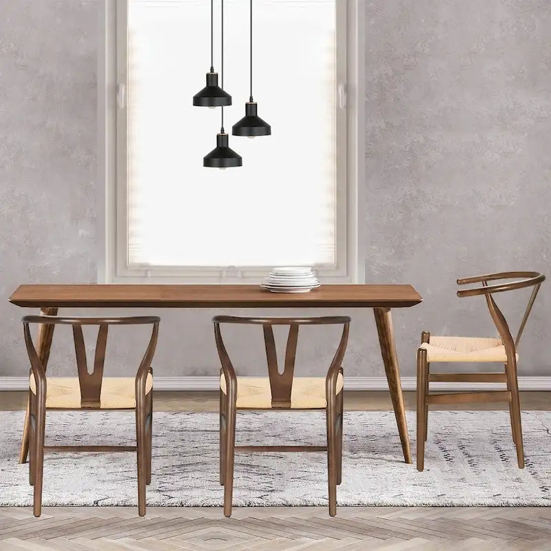 Poly & Bark Weave Chair - Bois massif avec assise tissée