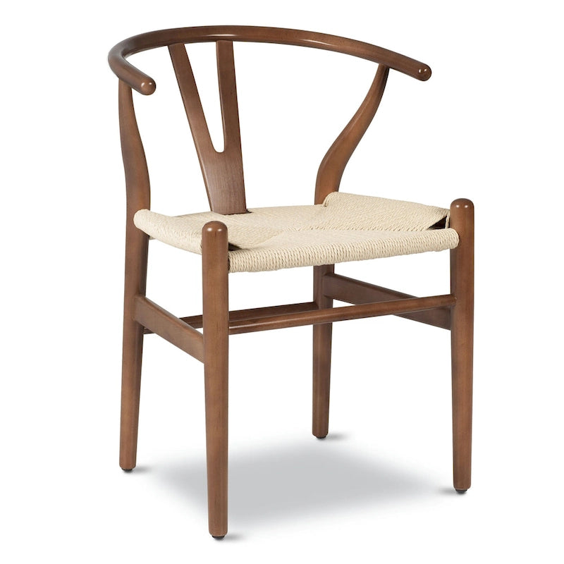 Poly & Bark Weave Chair - Bois massif avec assise tissée