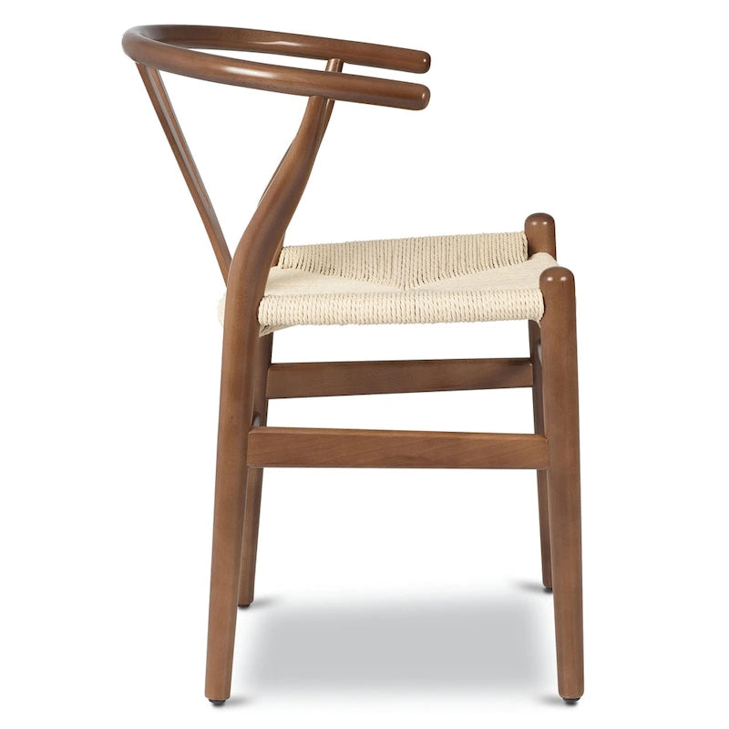 Poly & Bark Weave Chair - Bois massif avec assise tissée