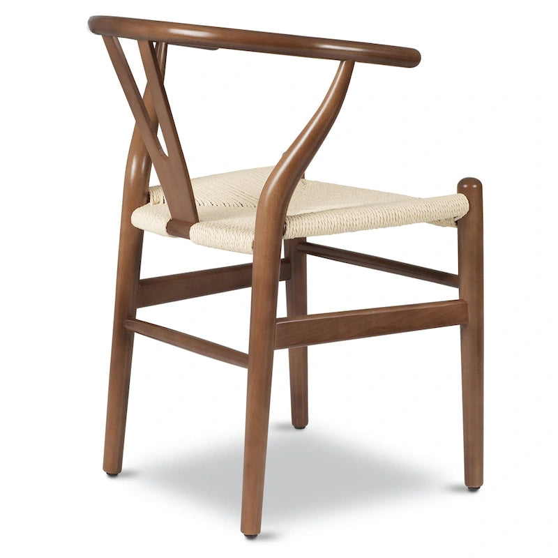 Poly & Bark Weave Chair - Bois massif avec assise tissée