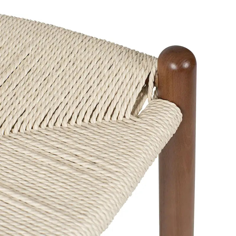 Poly & Bark Weave Chair - Bois massif avec assise tissée