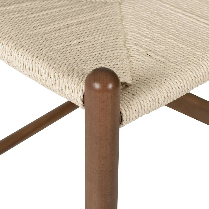 Poly & Bark Weave Chair - Bois massif avec assise tissée