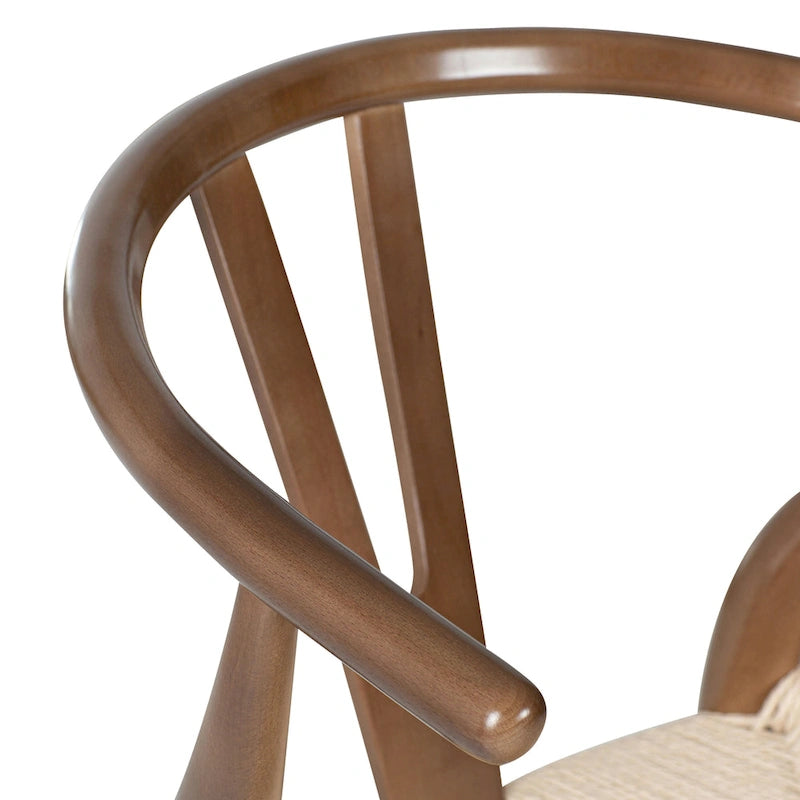 Poly & Bark Weave Chair - Bois massif avec assise tissée