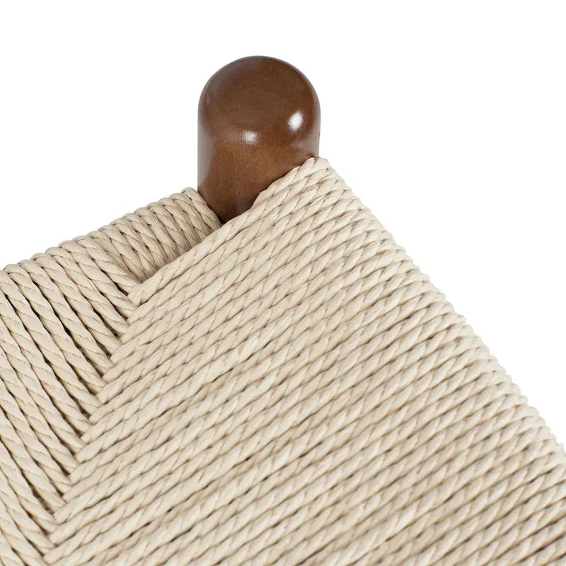 Poly & Bark Weave Chair - Bois massif avec assise tissée