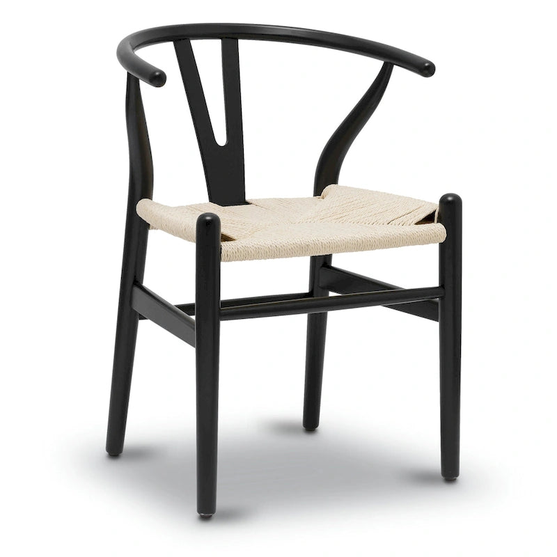 Poly & Bark Weave Chair - Bois massif avec assise tissée