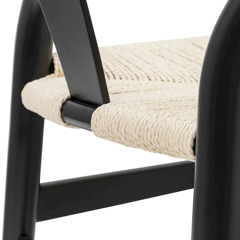 Poly & Bark Weave Chair - Bois massif avec assise tissée