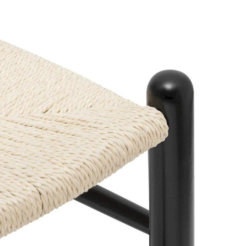 Poly & Bark Weave Chair - Bois massif avec assise tissée