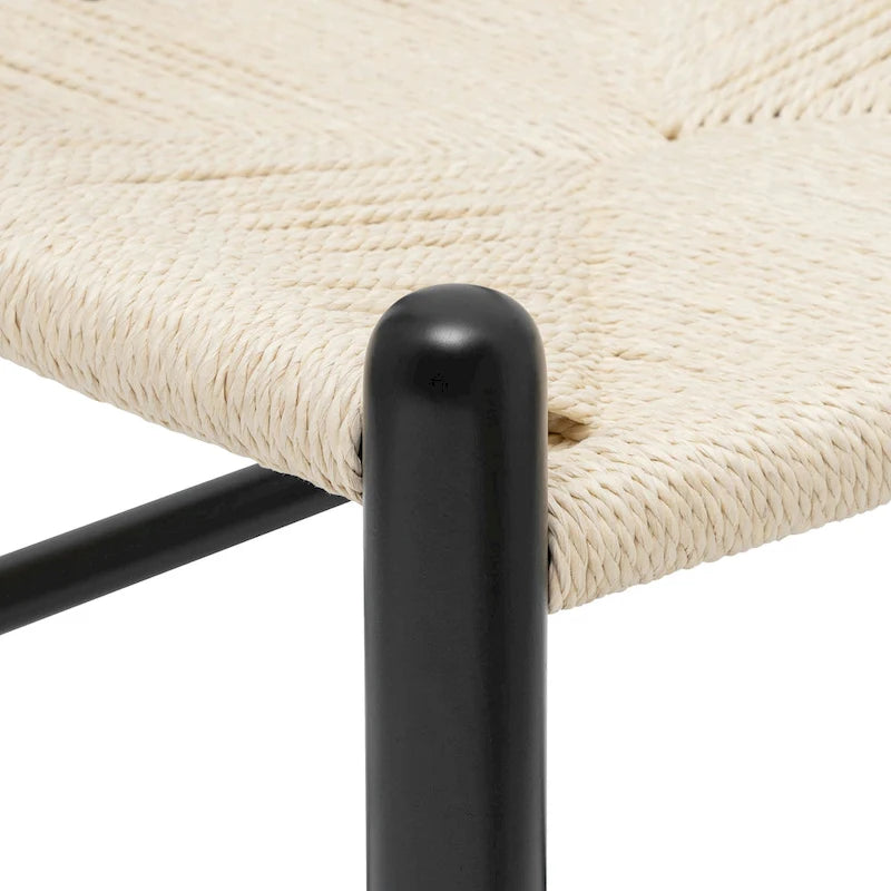 Poly & Bark Weave Chair - Bois massif avec assise tissée