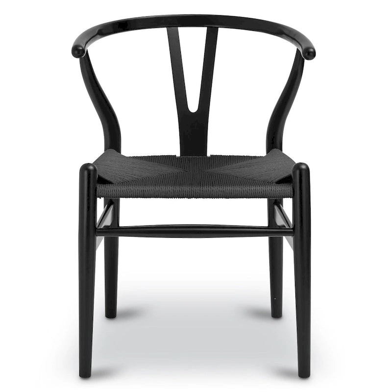 Poly & Bark Weave Chair - Bois massif avec assise tissée
