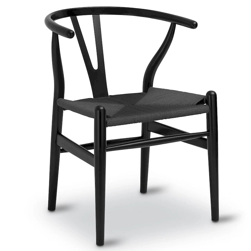 Poly & Bark Weave Chair - Bois massif avec assise tissée