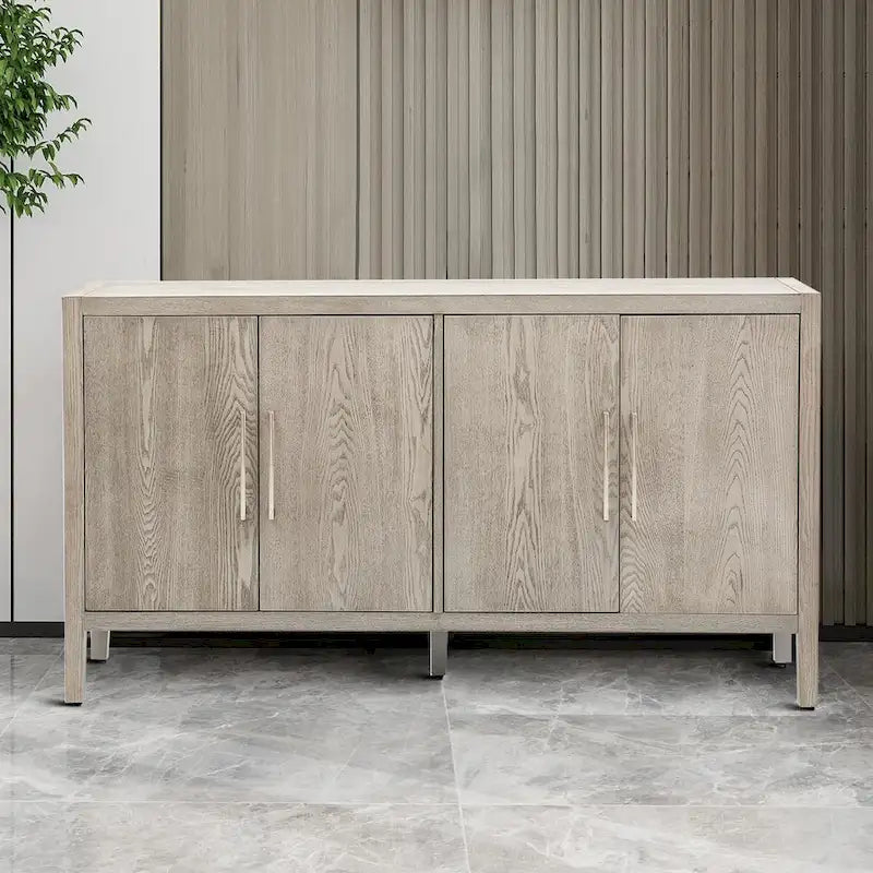 Buffet bas vintage minimaliste avec pieds en pin massif