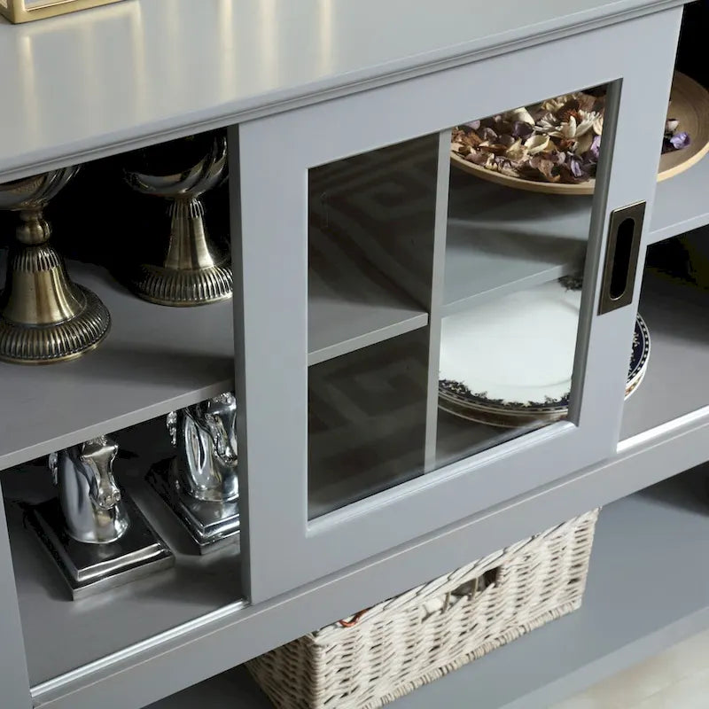 Table buffet contemporaine 55 pouces grise