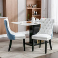 Chaise de salle à manger capitonnée haut de gamme avec garniture cloutée, lot de 2