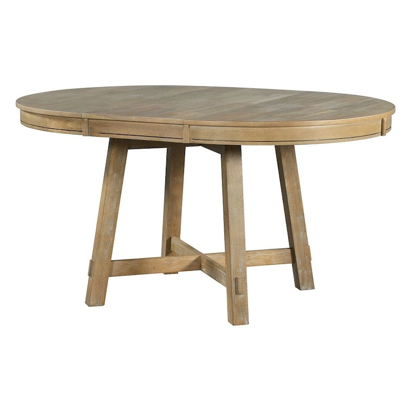 Ensemble de salle à manger 5 pièces style campagnard avec 4 chaises, extensible