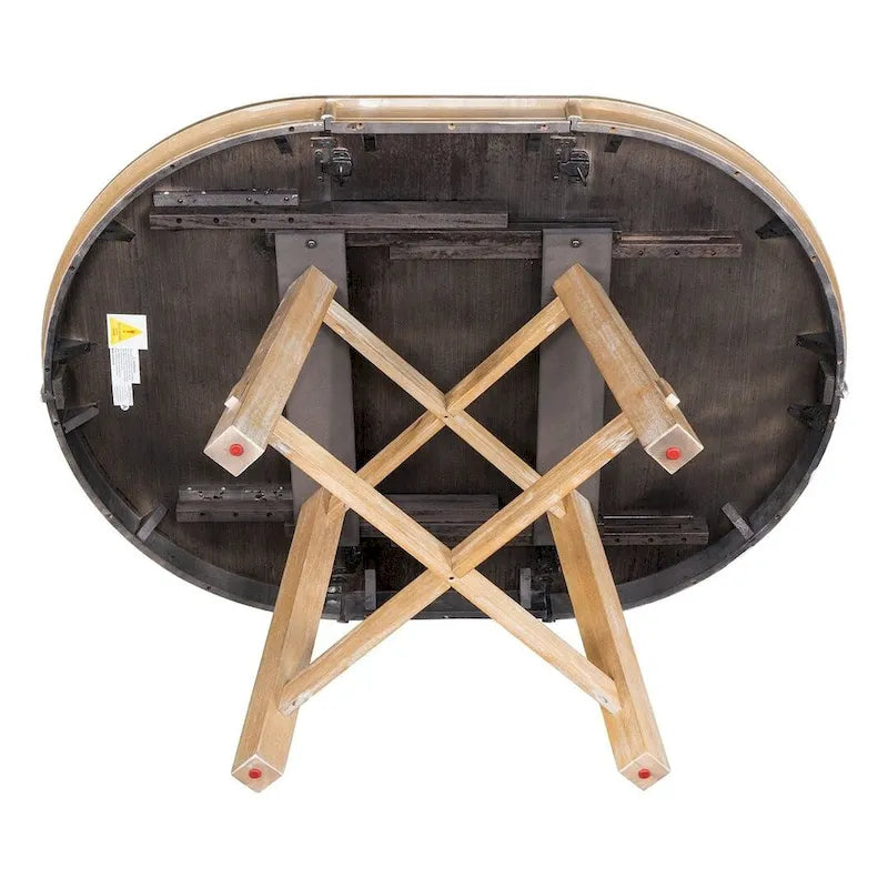 Ensemble de salle à manger 5 pièces style campagnard avec 4 chaises, extensible