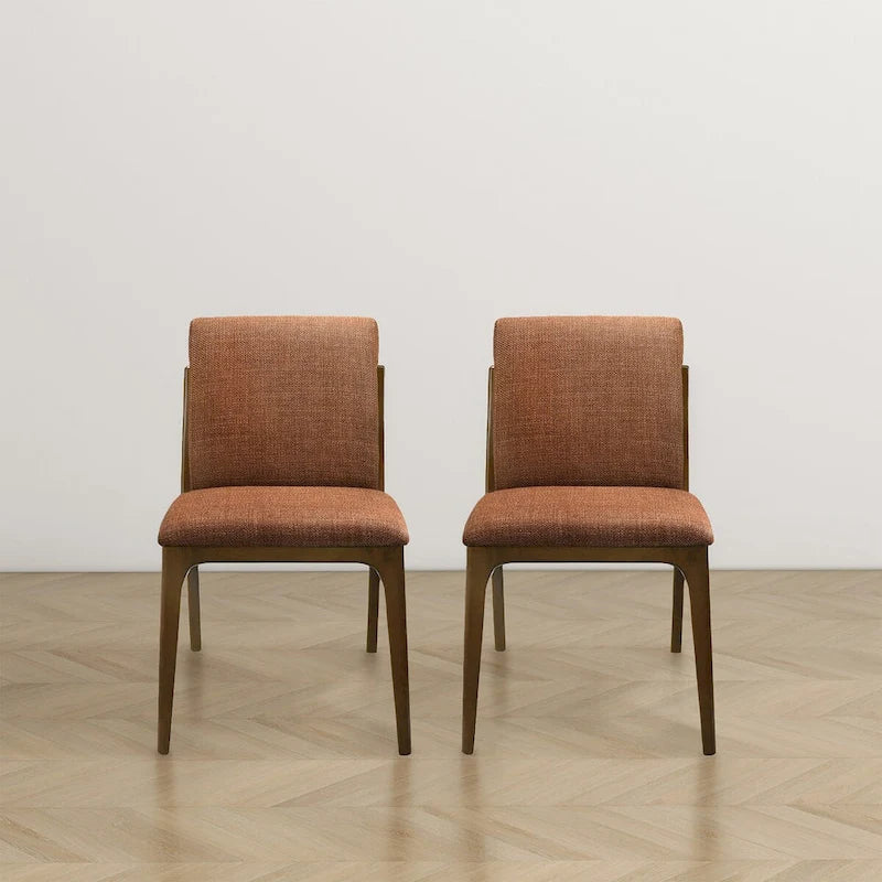 Chaise de salle à manger moderne de luxe en bois massif Omaha (lot de 2)