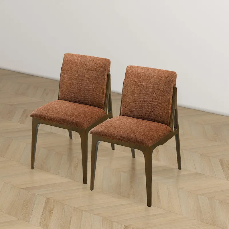 Chaise de salle à manger moderne de luxe en bois massif Omaha (lot de 2)