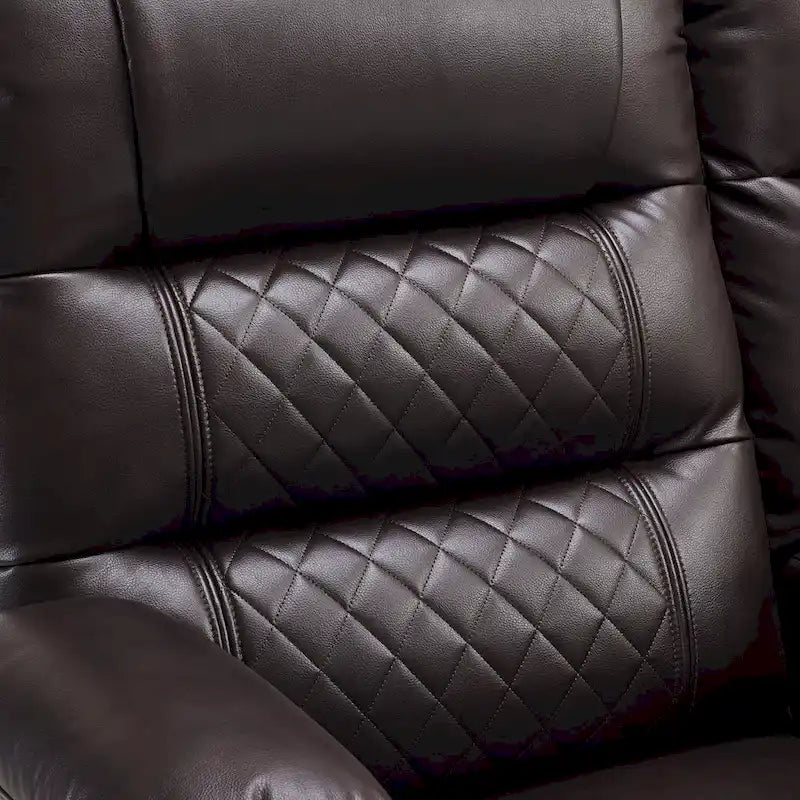 MCombo Causeuse inclinable électrique, Canapé inclinable électrique avec chauffage et vibrations, Ports USB, Porte-gobelets PR622