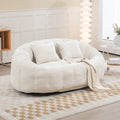 HOMEFUN Chenille, canapé-lit double pouf poire avec dossier haut, rembourré pour un confort durable