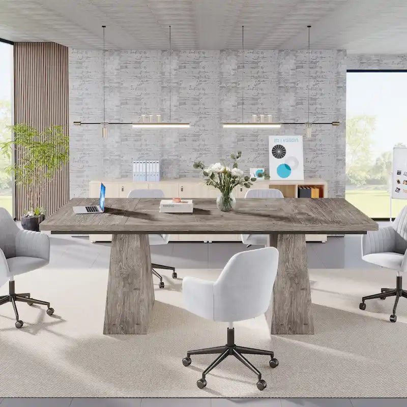 Table à manger de cuisine en bois de style rustique de 160 cm pour 4 à 6 personnes