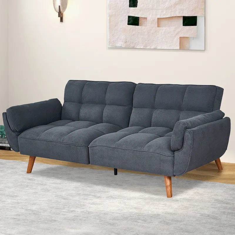 Canapé convertible futon avec oreillers, causeuse pliable pour salon