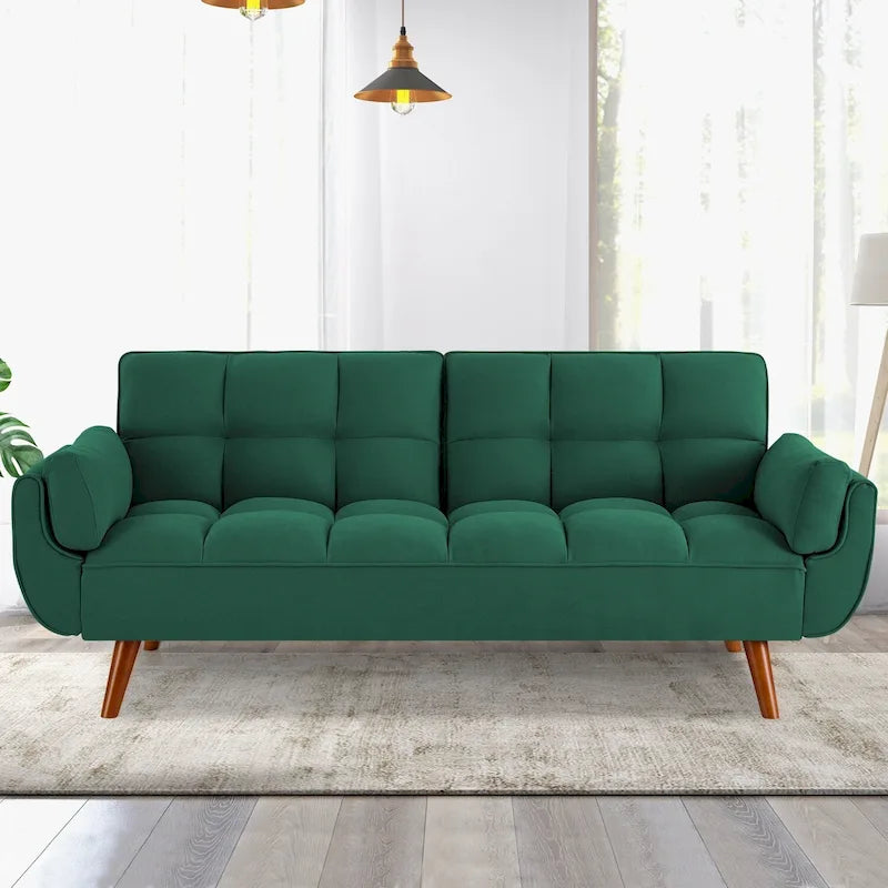 Canapé convertible futon avec oreillers, causeuse pliable pour salon