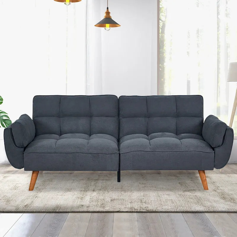 Canapé convertible futon avec oreillers, causeuse pliable pour salon