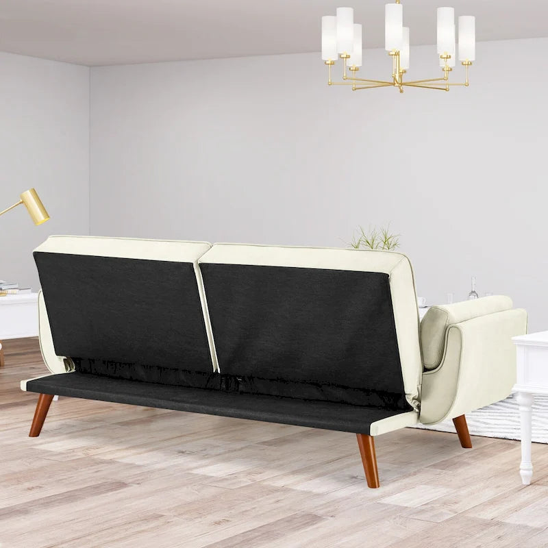 Canapé convertible futon avec oreillers, causeuse pliable pour salon