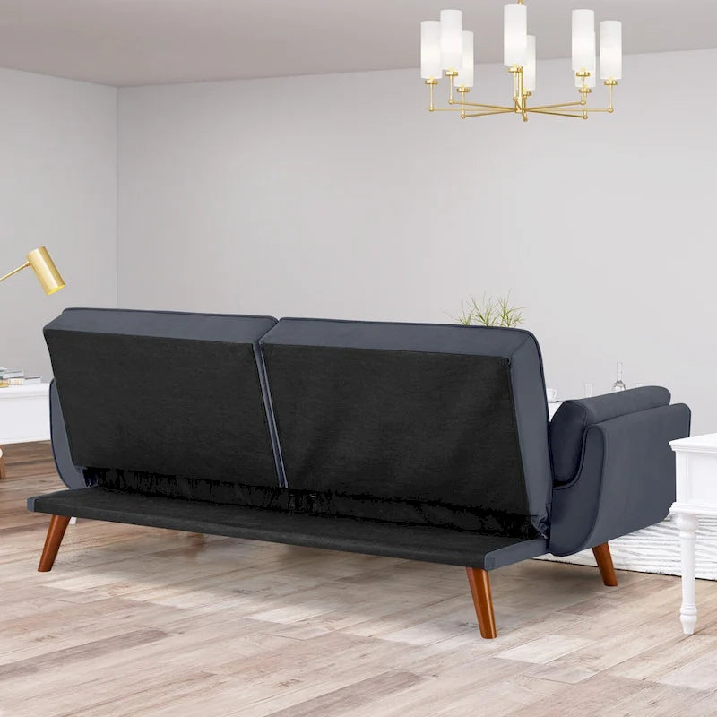 Canapé convertible futon avec oreillers, causeuse pliable pour salon