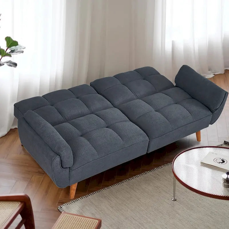 Canapé convertible futon avec oreillers, causeuse pliable pour salon