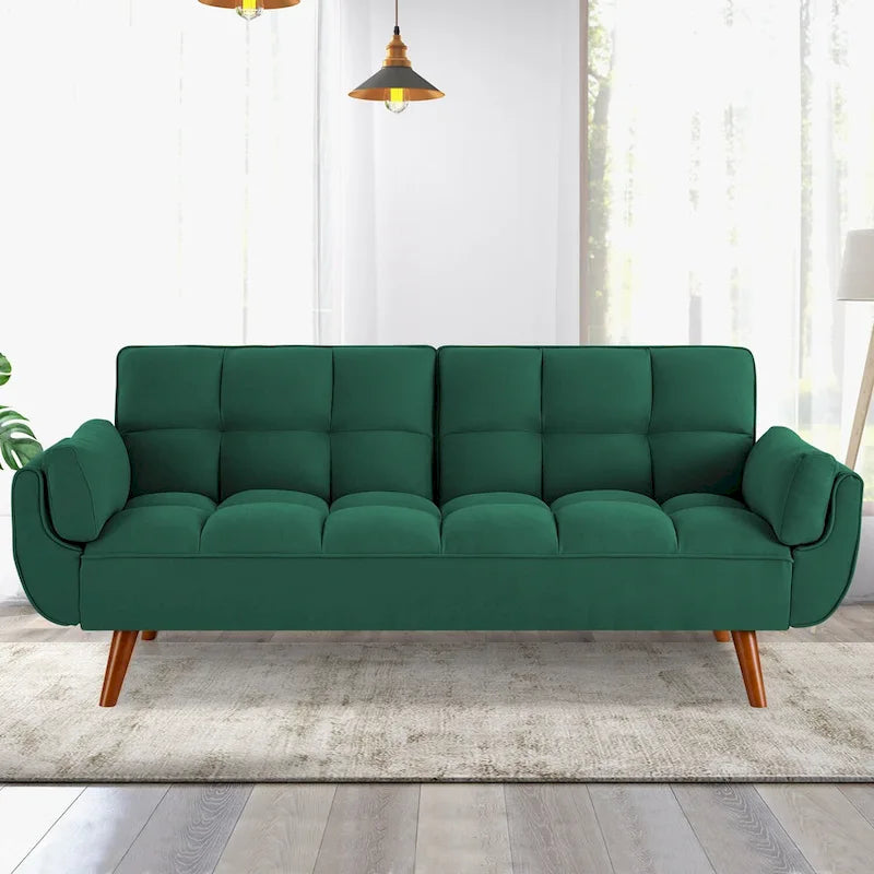 Canapé convertible futon avec oreillers, causeuse pliable pour salon