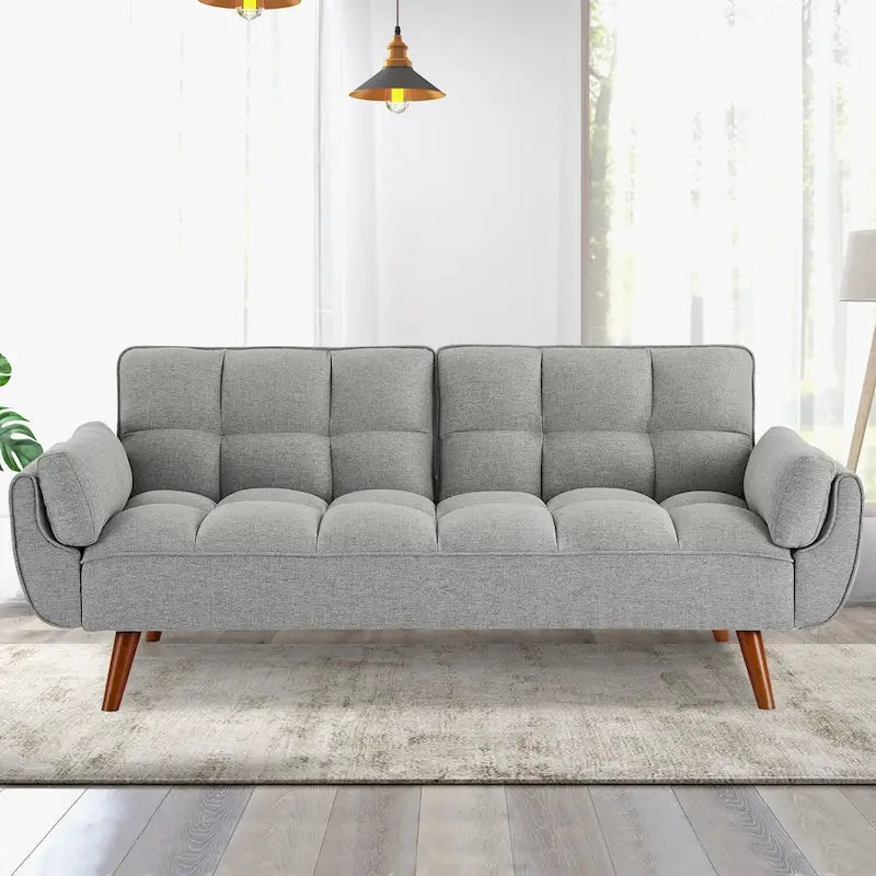 Canapé convertible futon avec oreillers, causeuse pliable pour salon