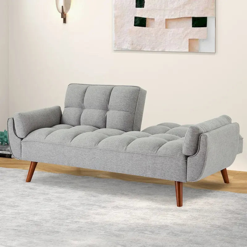 Canapé convertible futon avec oreillers, causeuse pliable pour salon