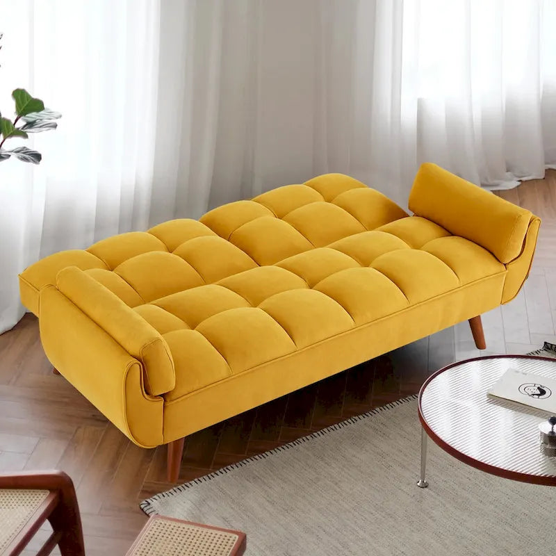 Canapé convertible futon avec oreillers, causeuse pliable pour salon