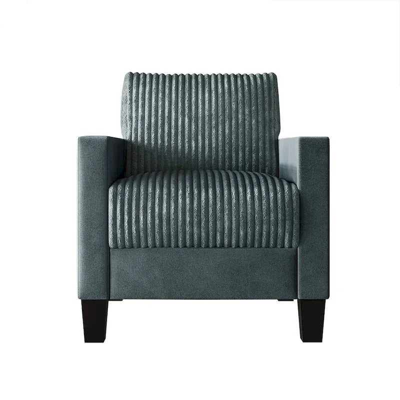 Ensemble de salon 3 pièces en velours côtelé, style moderne du milieu du siècle, par CraftPorch