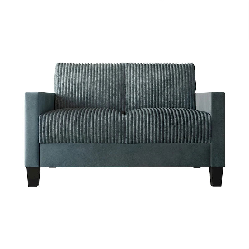 Ensemble de salon 3 pièces en velours côtelé, style moderne du milieu du siècle, par CraftPorch